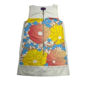 Tracy Feith Target Dress Size Large Womens Floral Zip 70s Retro Cotton Pockets